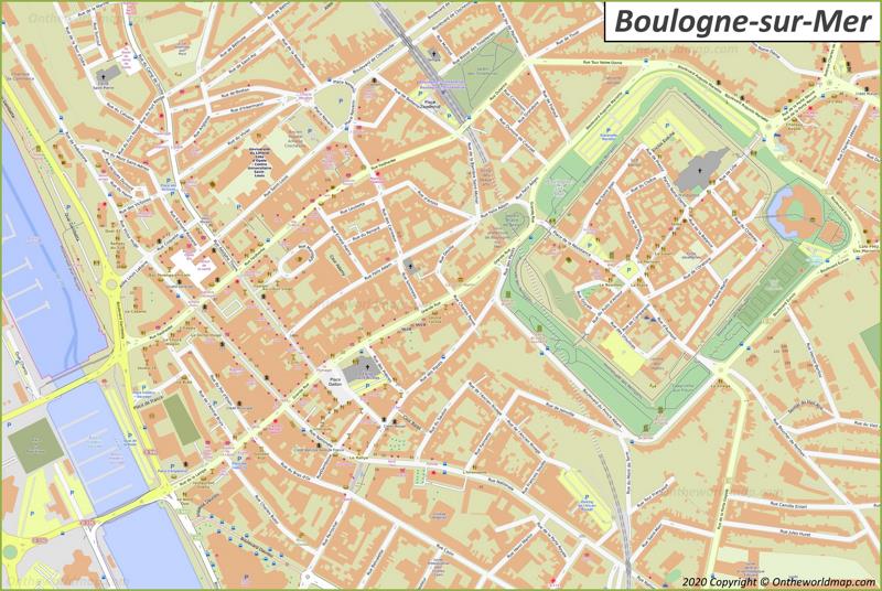 Boulogne-sur-Mer City Centre Map