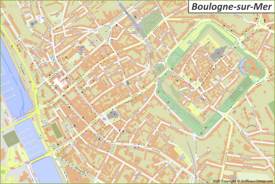 Boulogne-sur-Mer City Centre Map