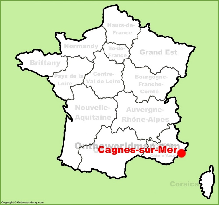 Cagnes-sur-Mer location on the France map