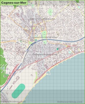 Large detailed map of Cagnes-sur-Mer