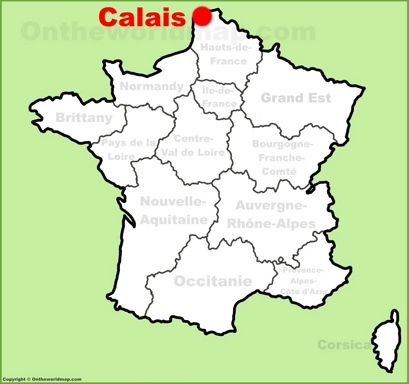 Calais Location Map