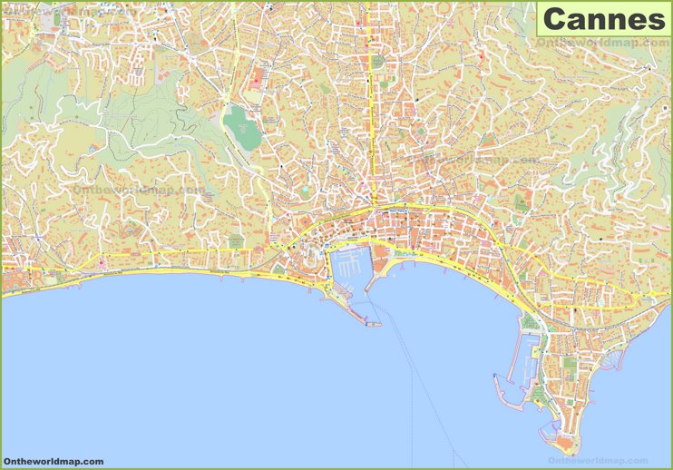 Large Detailed Map Of Cannes Hot Sex Picture