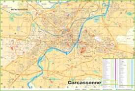 Carcassonne tourist map