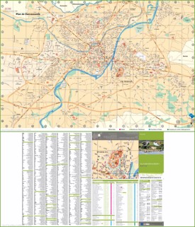 Large detailed tourist map of Carcassonne