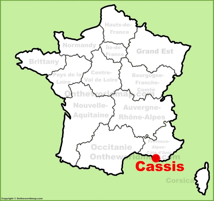 Cassis location on the France map