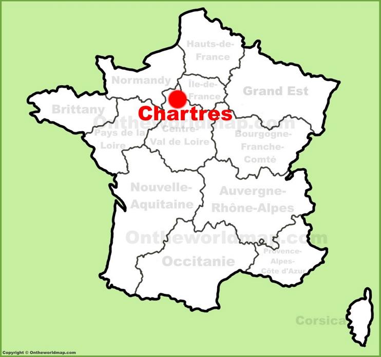 Chartres location on the France map