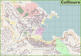 Large detailed map of Collioure