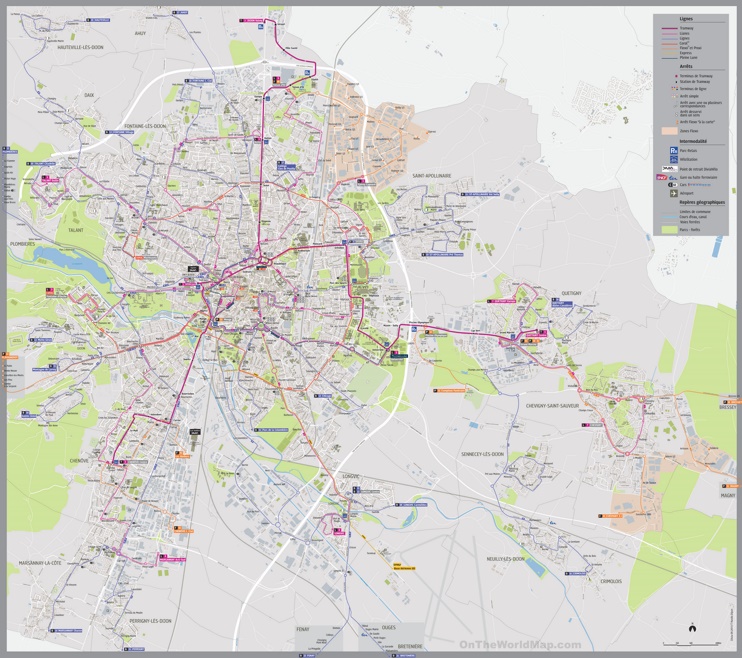 Dijon transport map
