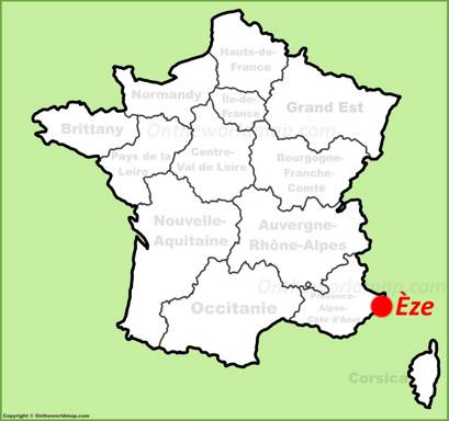Èze Location Map