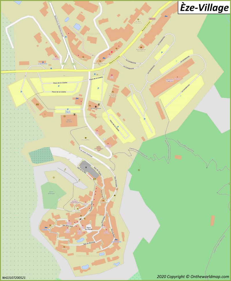 Map of Èze-Village