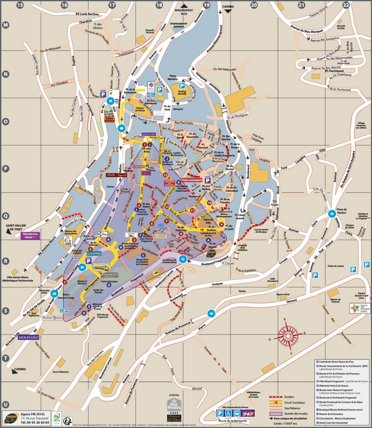 Grasse City Centre map