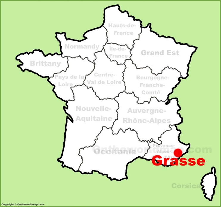 Grasse location on the France map