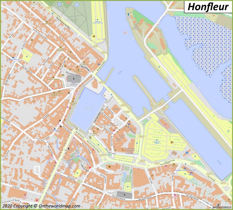 Map of Honfleur