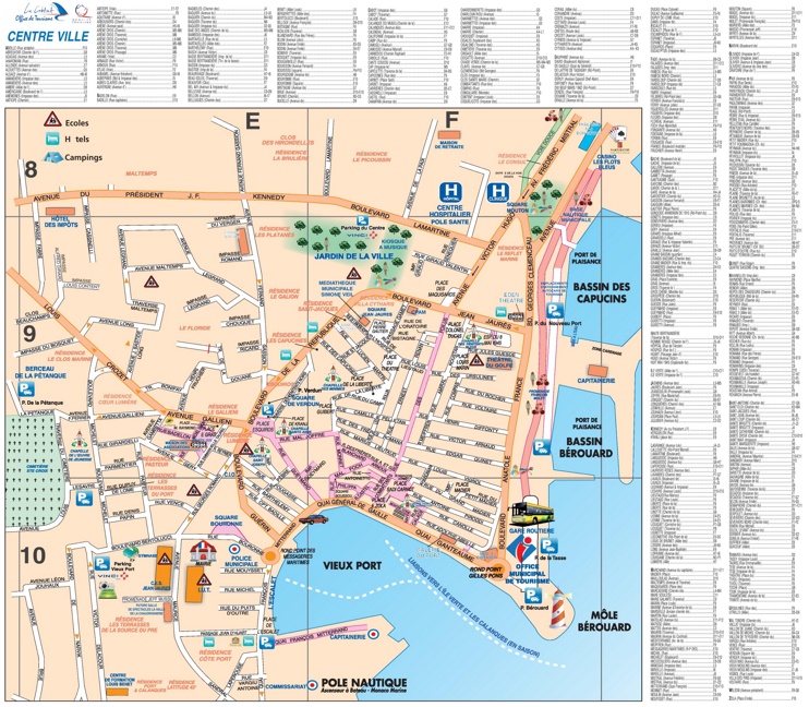 La Ciotat City Centre map