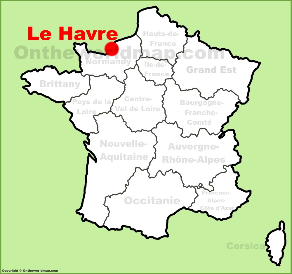 Le Havre Location On The France Map