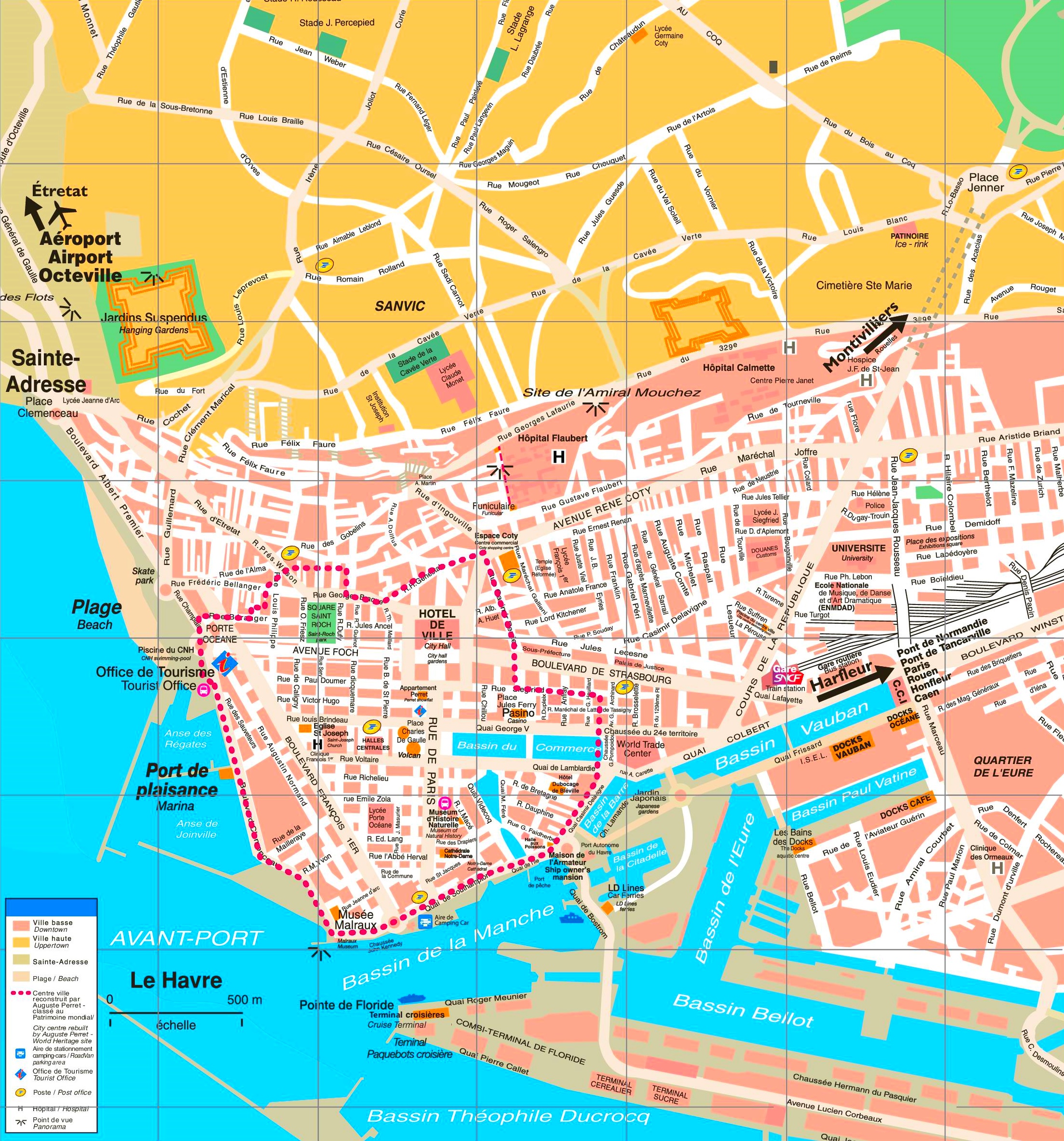 Le Havre Tourist Map