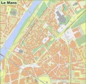 Le Mans City Centre Map