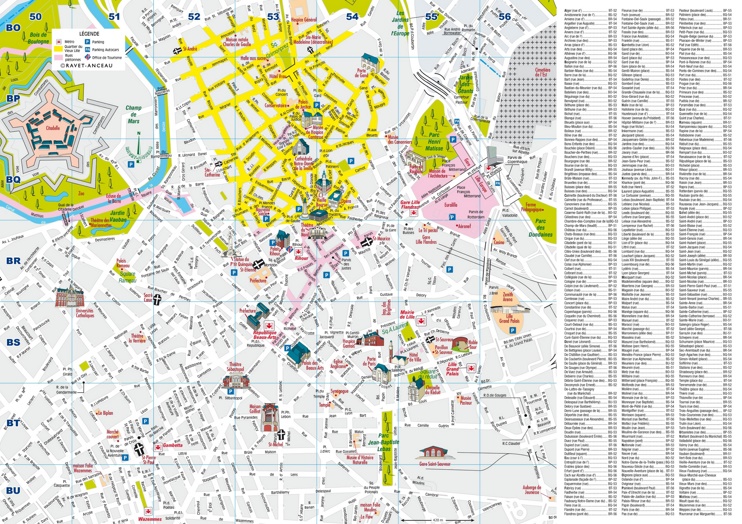 Lille City Centre map