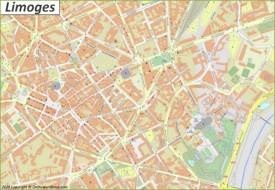 Limoges City Centre Map