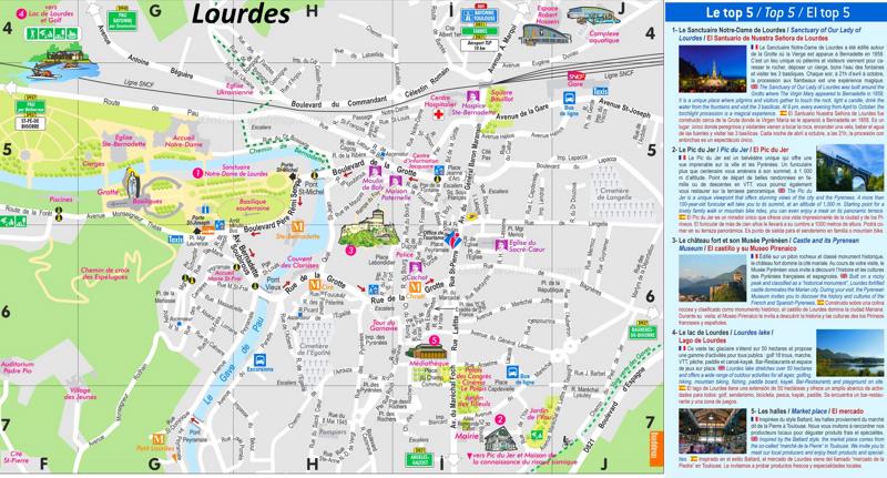 Map of Lourdes