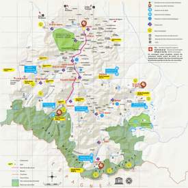 Tourist Map of Surroundings of Lourdes