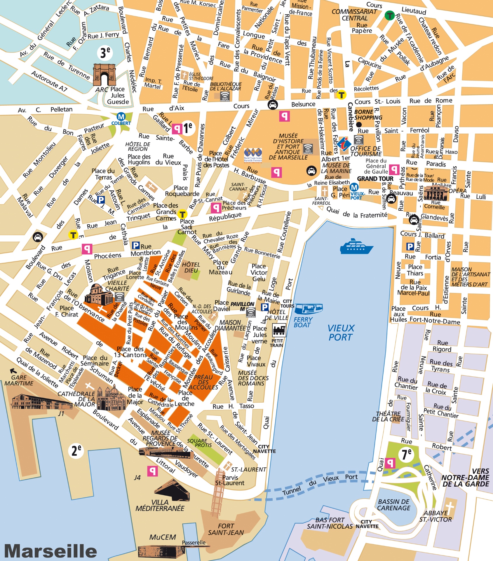 marseille-city-center-map