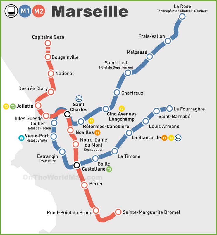 Marseille metro map