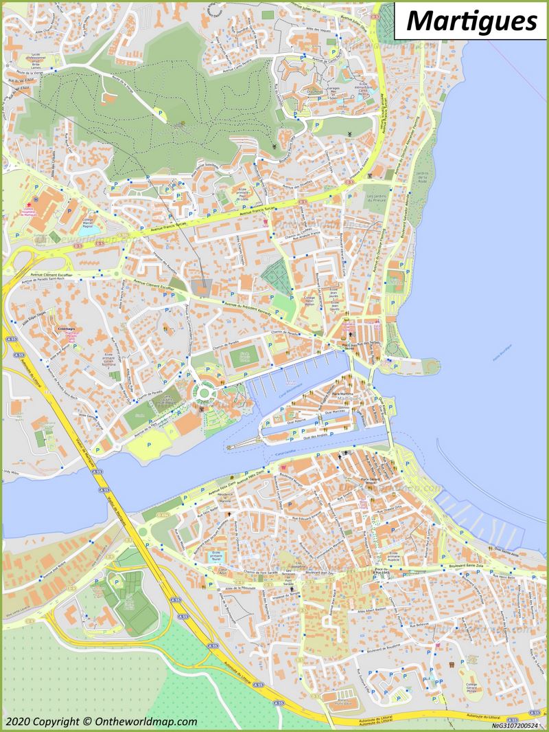 Map of Martigues