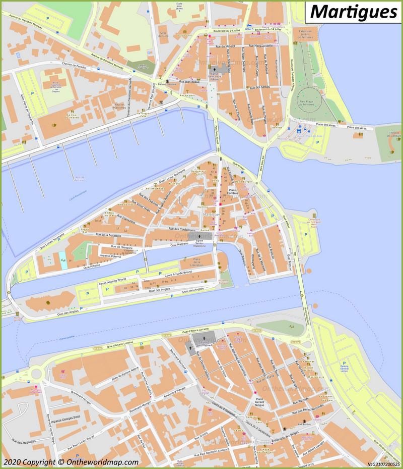 Martigues City Centre Map