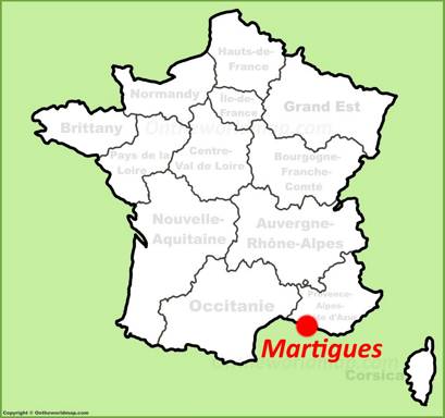 Martigues Location Map