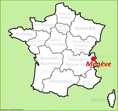 Megève Location Map