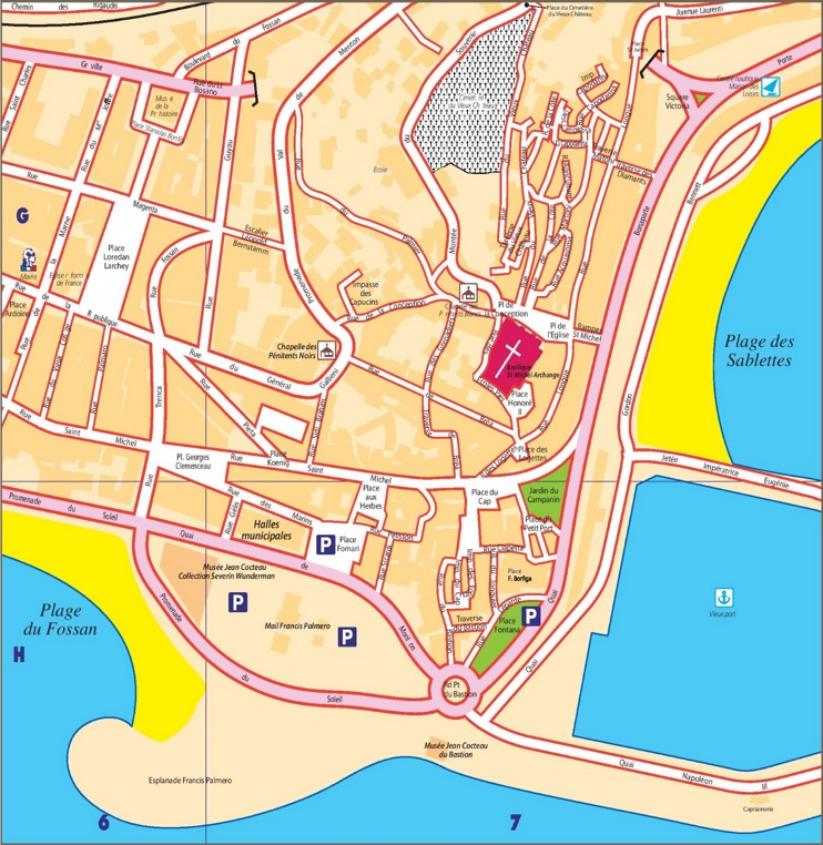 Menton City Centre map