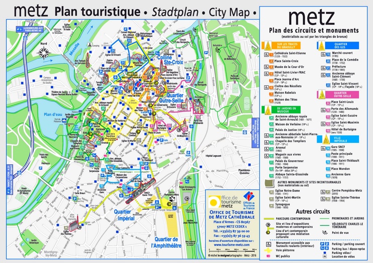 Metz tourist map