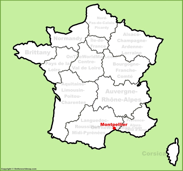 Montpellier location on the France map