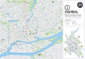 Large detailed tourist map of Nantes