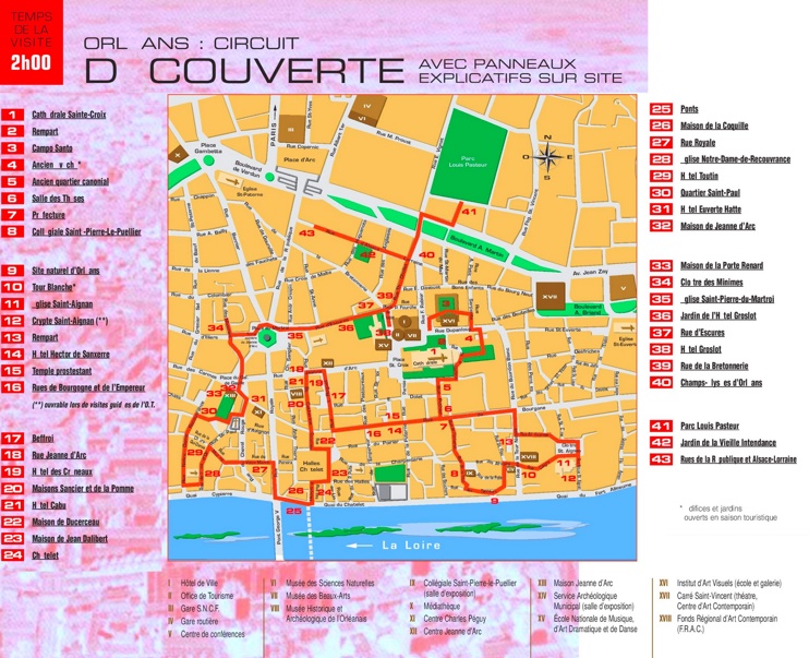 Orléans City Centre map