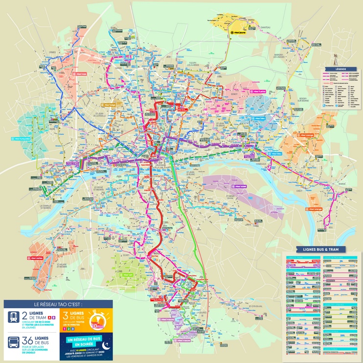 Orléans transport map