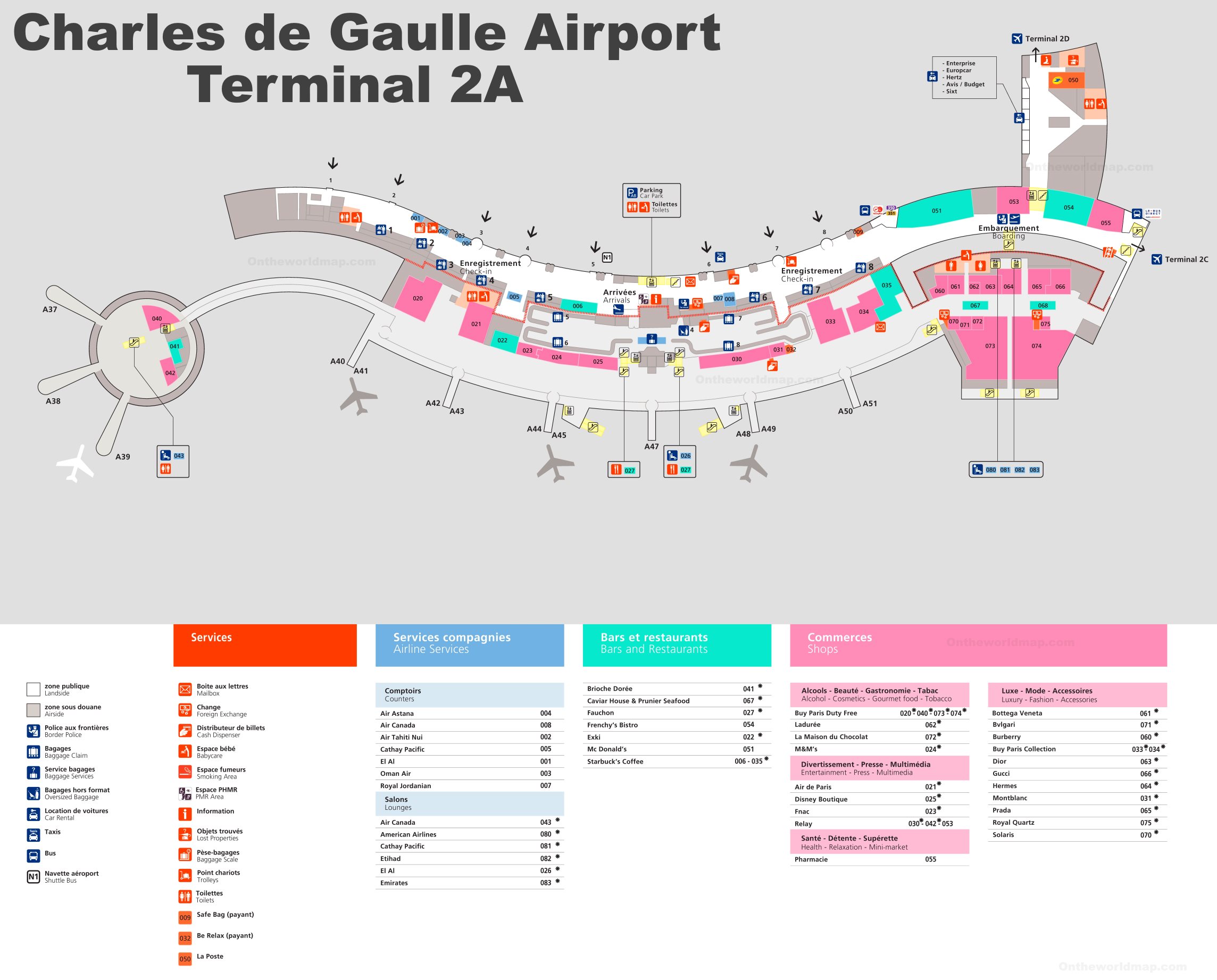 Charles De Gaulle Airport Terminal A Map