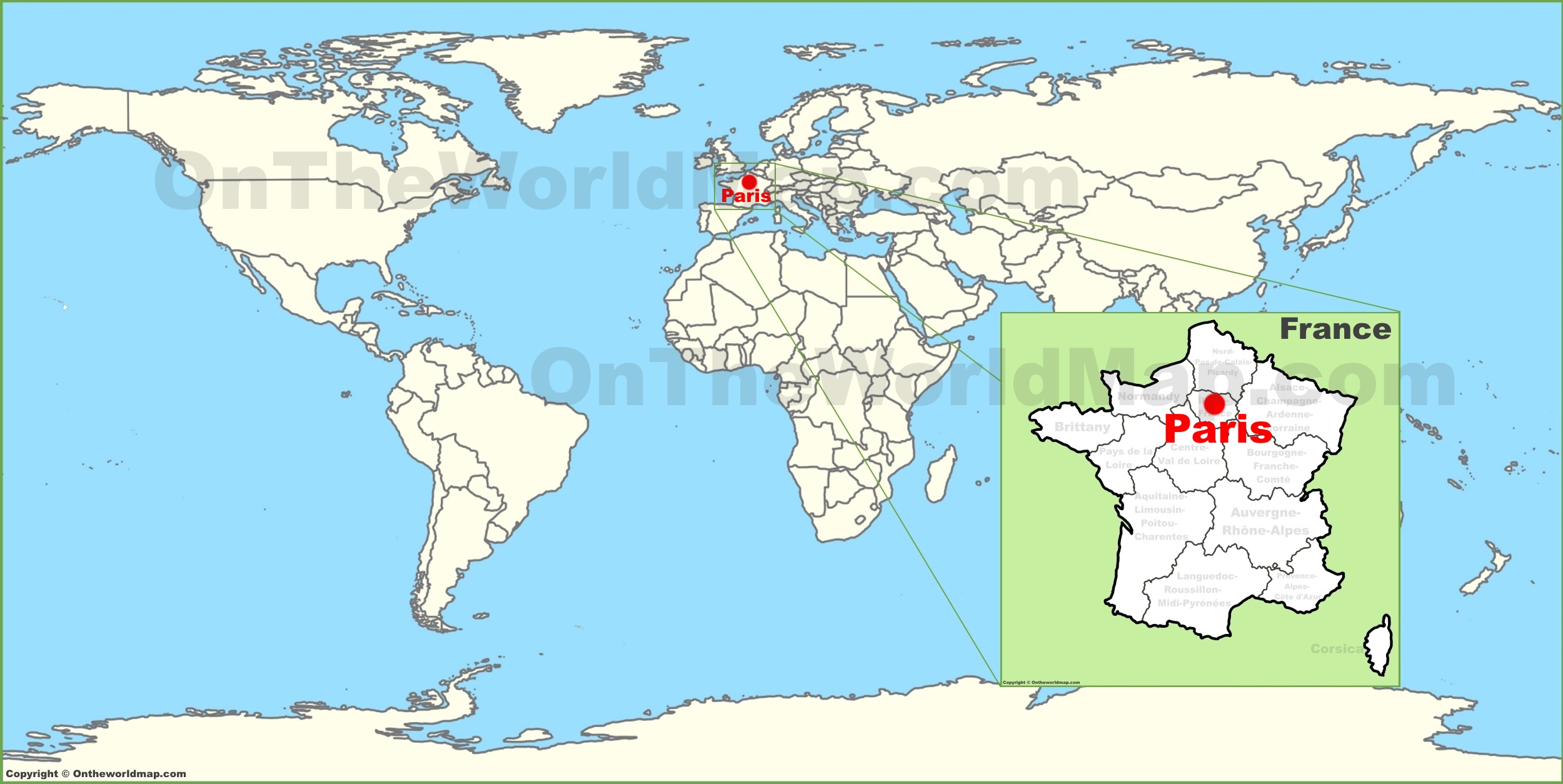 where is paris france located on the world map Paris On The World Map where is paris france located on the world map