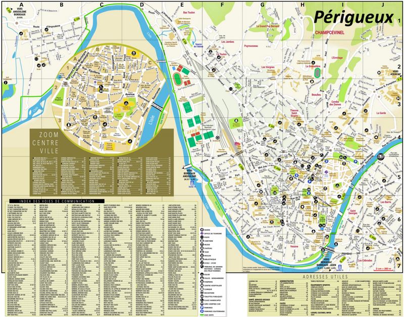 Périgueux Tourist Map