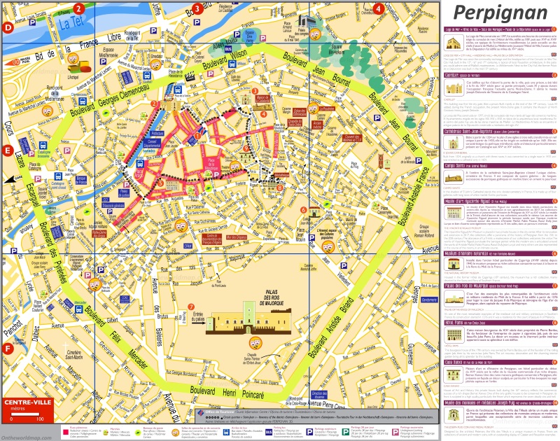 Perpignan Tourist Attractions Map