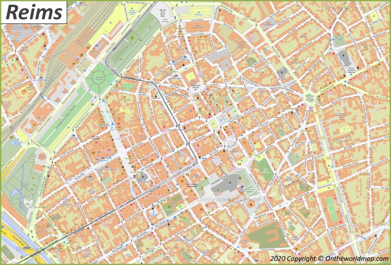 Map of Reims