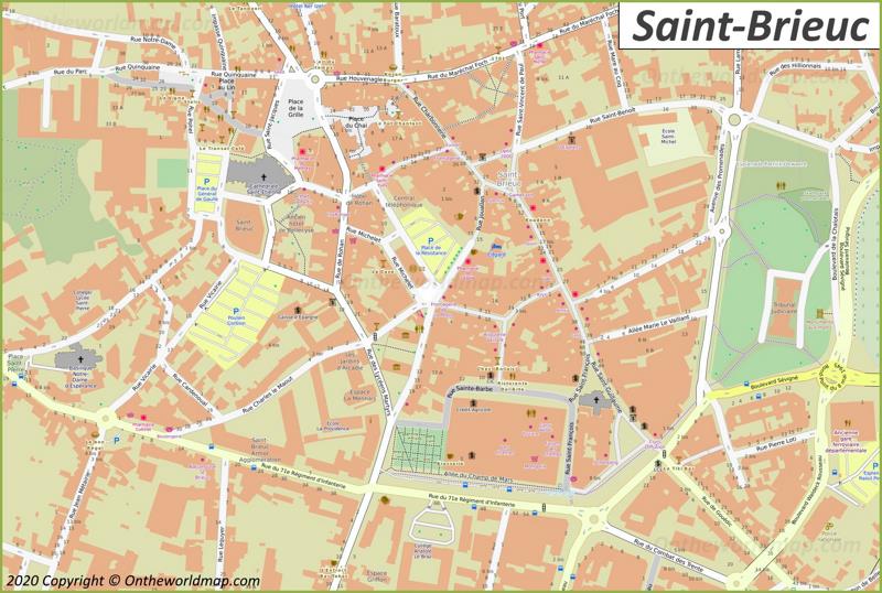 Map of Saint-Brieuc