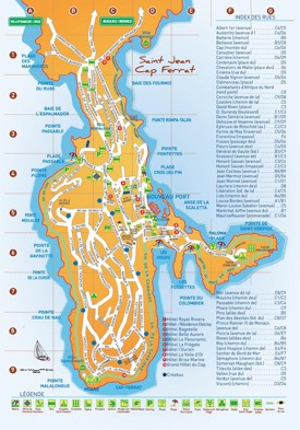 Saint-Jean-Cap-Ferrat hotels and sightseeings map