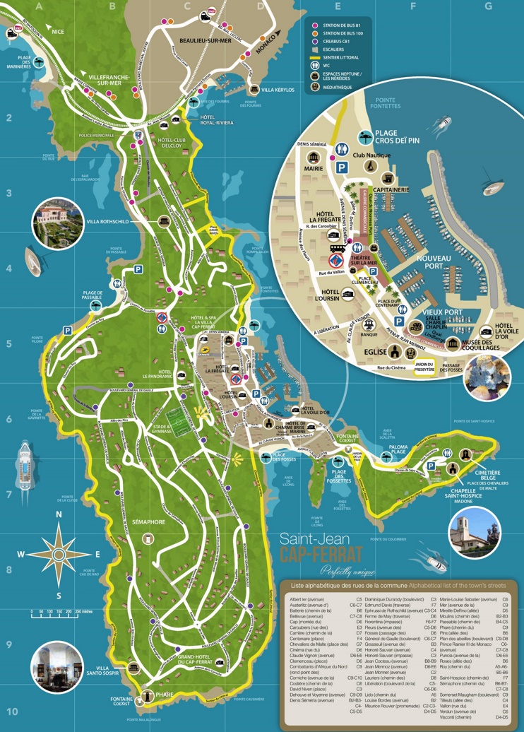 Saint-Jean-Cap-Ferrat tourist map