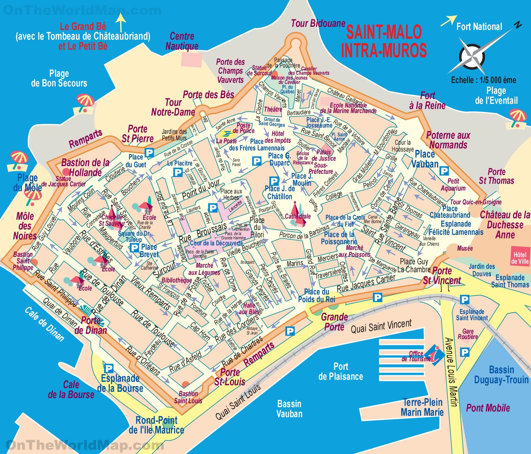 saint malo tourist map