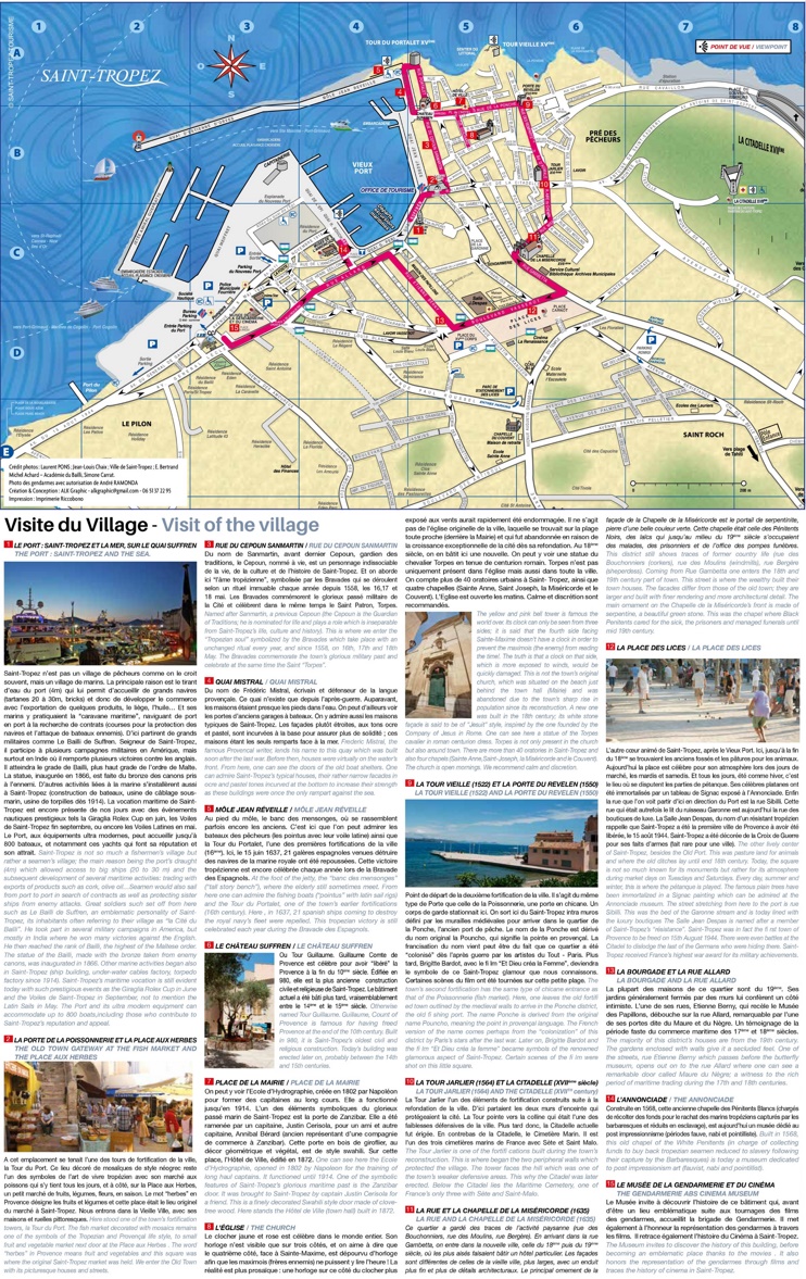 Saint-Tropez sightseeing map