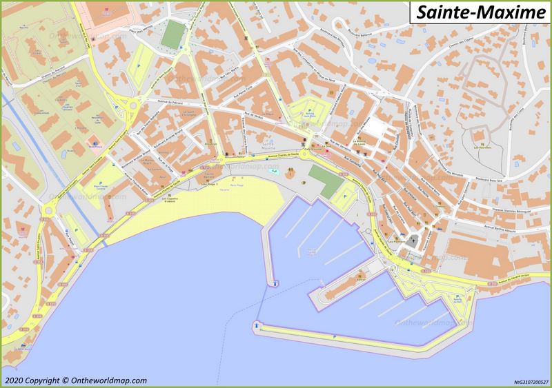 Map of Sainte-Maxime
