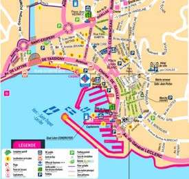Tourist Map of Sainte-Maxime City Centre