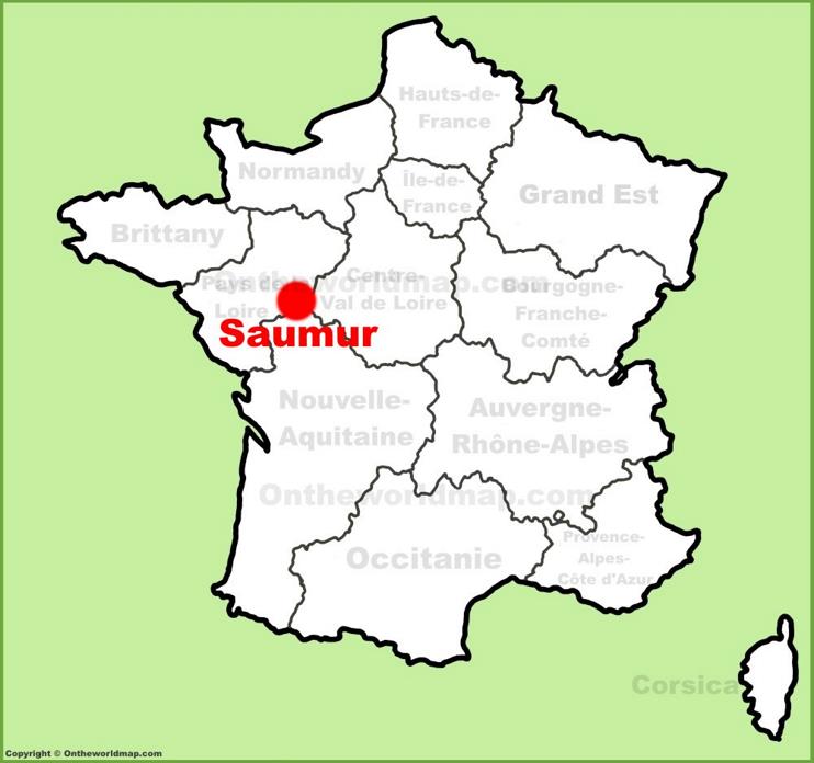 Saumur location on the France map